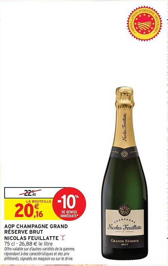 AOP CHAMPAGNE GRAND RÉSERVE BRUT NICOLAS FEUILLATTE