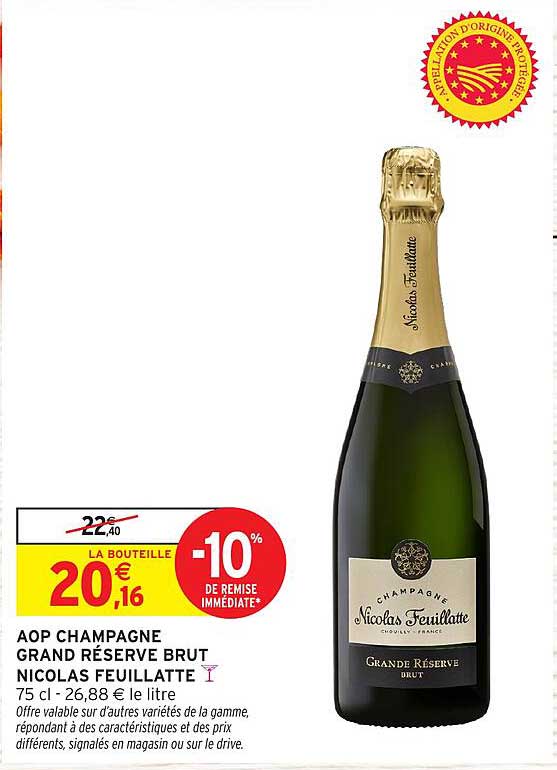 AOP CHAMPAGNE GRAND RÉSERVE BRUT NICOLAS FEUILLATTE
