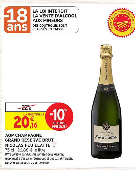 AOP CHAMPAGNE GRAND RÉSERVE BRUT NICOLAS FEUILLATTE