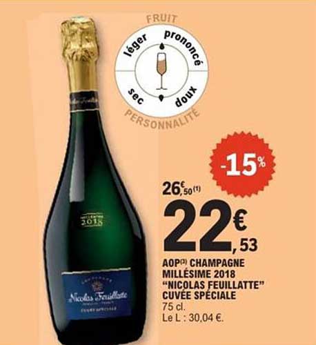 AOP Champagne Millésime 2018 "Nicolas Feuillatte" Cuvée Spéciale