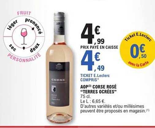 AOP® CORSE ROSÉ "TERRES OCREE 75 CL"