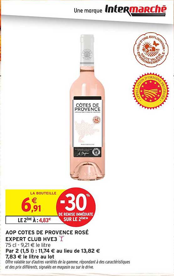 AOP COTES DE PROVENCE ROSÉ EXPERT CLUB HVE3