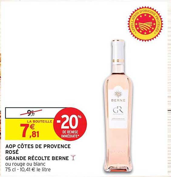 AOP Côtes de Provence Rosé Grande Récolte Berne