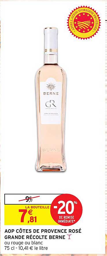 AOP CÔTES DE PROVENCE ROSÉ GRANDE RÉCOLTE BERNE