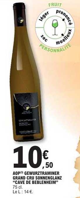 AOP® GEWURZTRAMINER GRAND CRU SONNENGLANZ "CAVE DE BEBLENHEIM"
