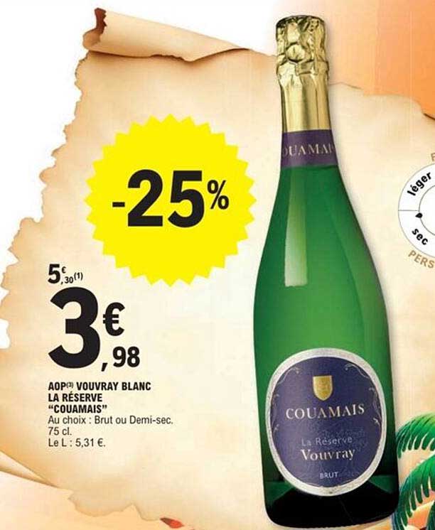 AOP Vouvray Blanc La Réserve "Couamais"