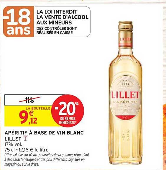 APÉRITIF À BASE DE VIN BLANC LILLET