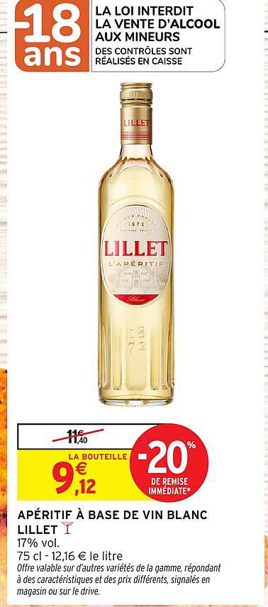 APÉRITIF À BASE DE VIN BLANC LILLET