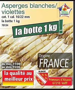 Asperges blanches/violettes