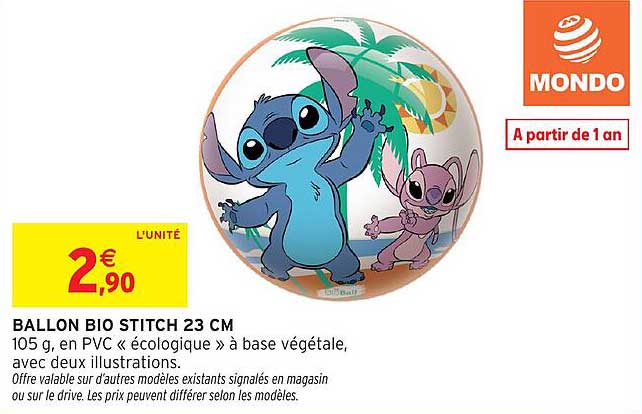 BALLON BIO STITCH 23 CM