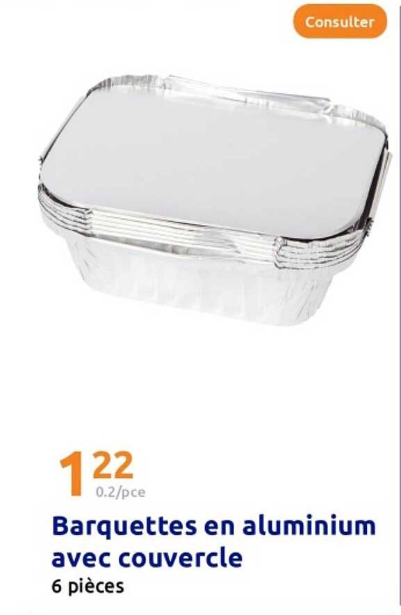Barquettes en aluminium avec couvercle