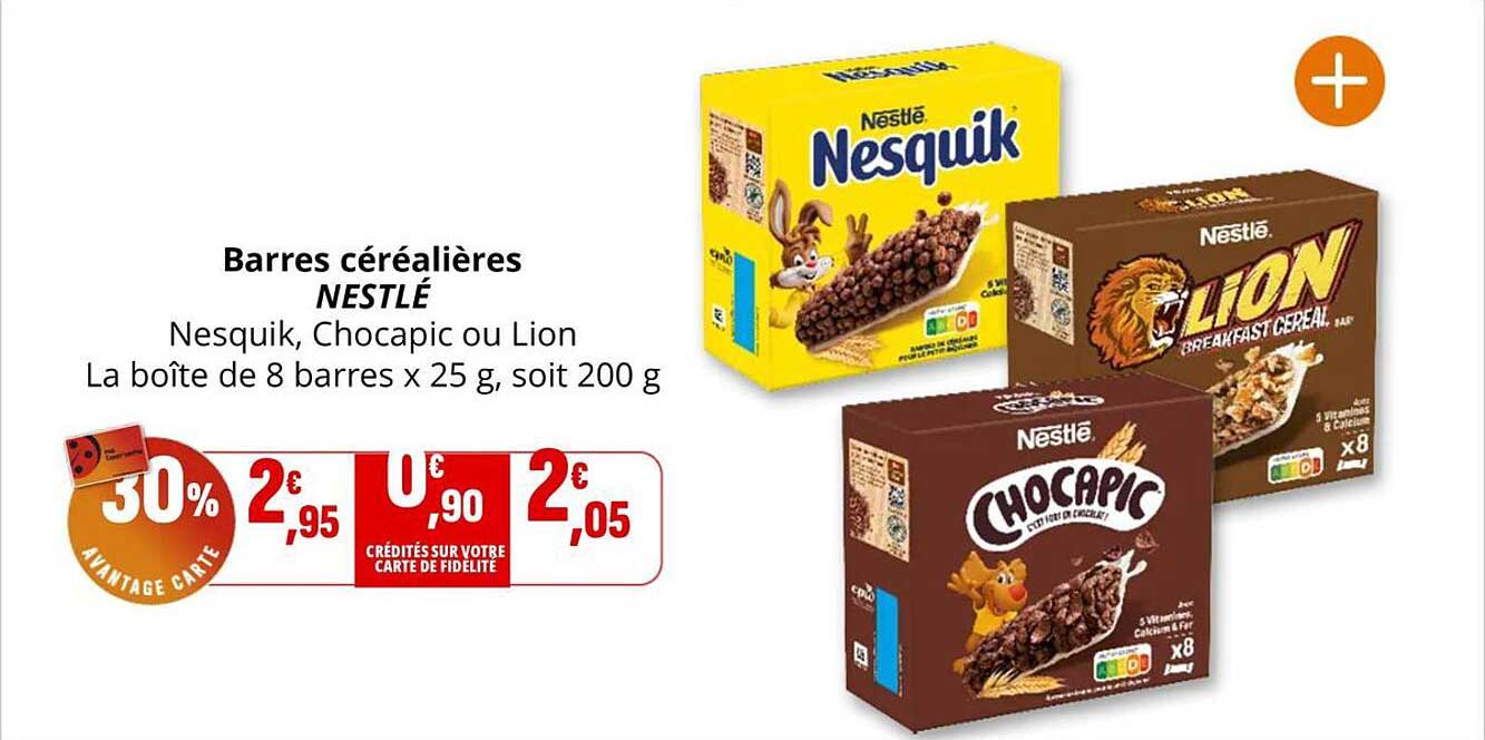 Barres céréalières NESTLÉ