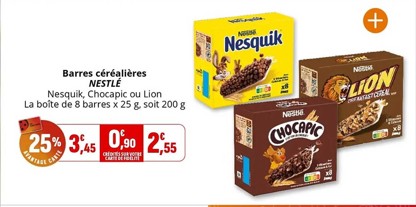Barres céréalières NESTLÉ
