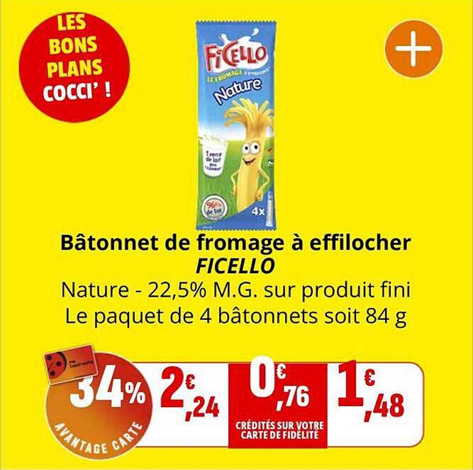 Bâtonnet de fromage à effilocher FICELLO