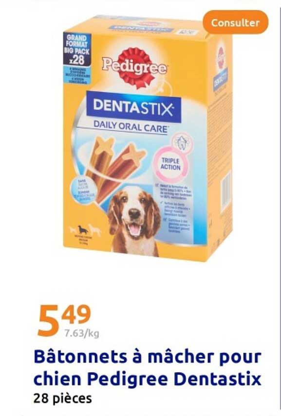 Bâtonnets à mâcher pour chien Pedigree Dentastix