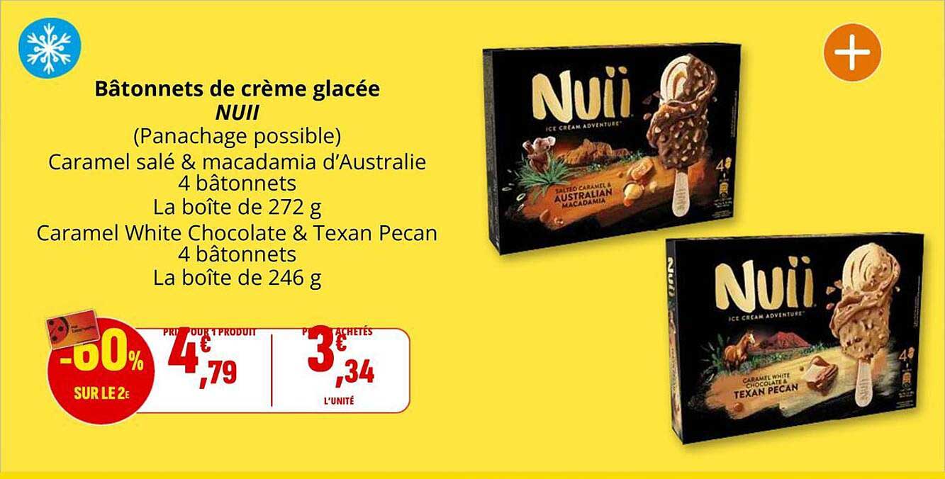 Bâtonnets de crème glacée NUII