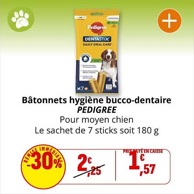 Bâtonnets hygiène bucco-dentaire PEDIGREE