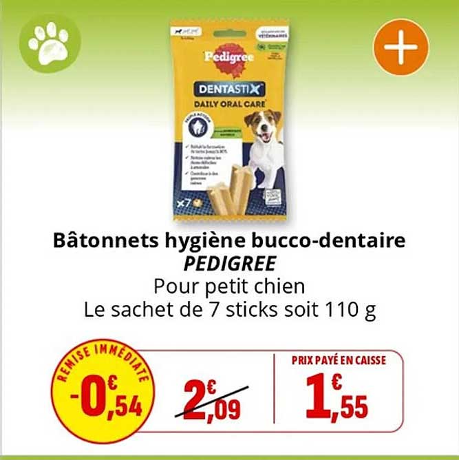 Bâtonnets hygiène bucco-dentaire PEDIGREE