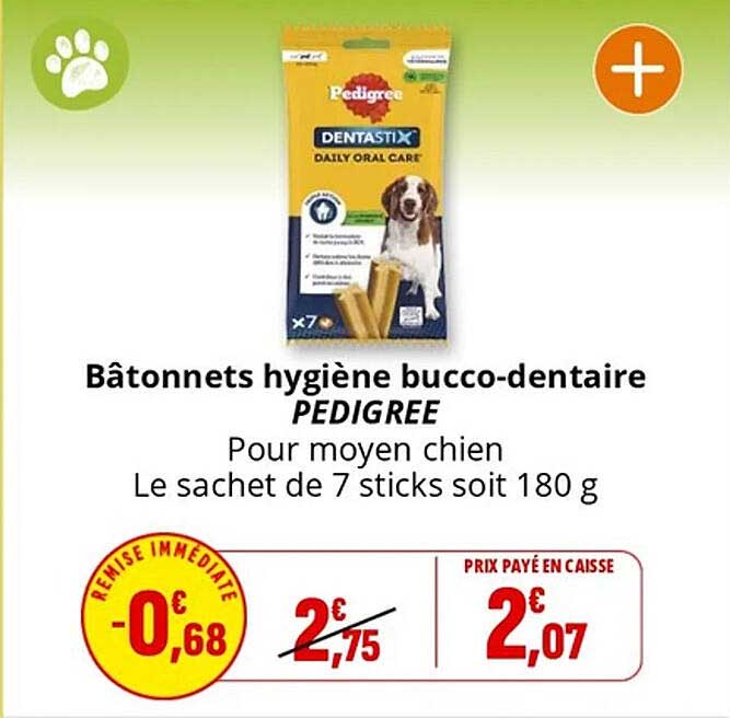 Bâtonnets hygiène bucco-dentaire PEDIGREE