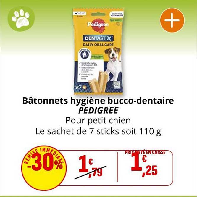 Bâtonnets hygiène bucco-dentaire PEDIGREE pour petit chien
