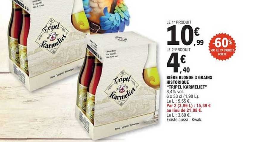 Bière Blonde 3 Grains Historique "Tripel Karmeliet"