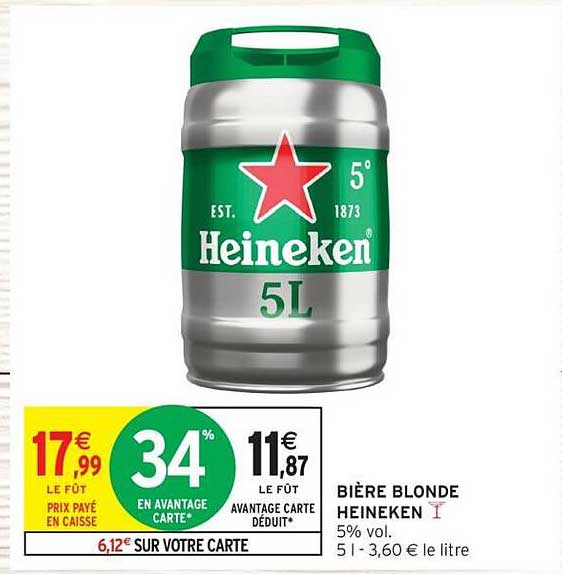 BIÈRE BLONDE HEINEKEN 5L