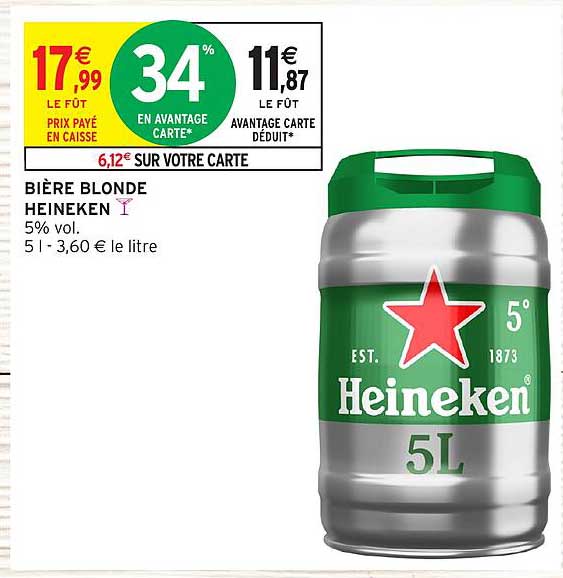 BIÈRE BLONDE HEINEKEN