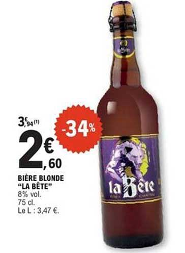 BIÈRE BLONDE “LA BÊTE”