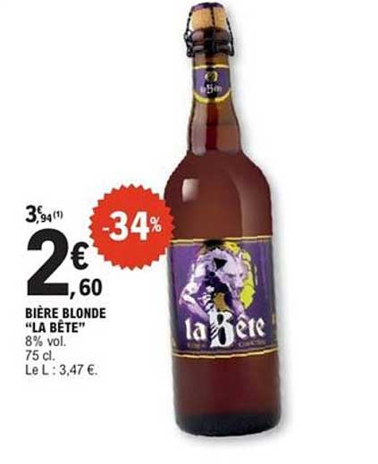BIÈRE BLONDE “LA BÊTE”