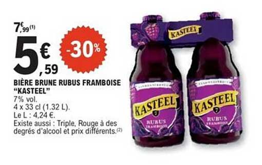 BIÈRE BRUNE RUBUS FRAMBOISE "KASTEEL"