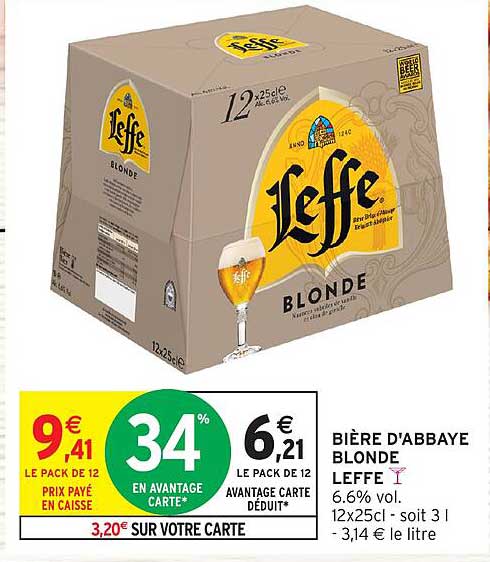 BIÈRE D'ABBAYE BLONDE LEFFE