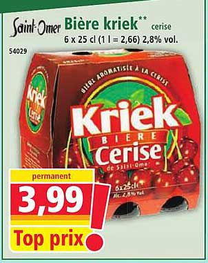Bière kriek** cerise 6 x 25 cl
