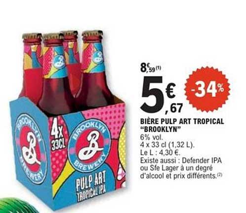 BIÈRE PULP ART TROPICAL "BROOKLYN"