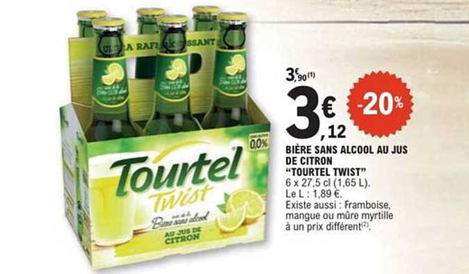 BIÈRE SANS ALCOOL AU JUS DE CITRON "TOURTEL TWIST"