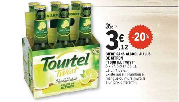 BIÈRE SANS ALCOOL AU JUS DE CITRON "TOURTEL TWIST"