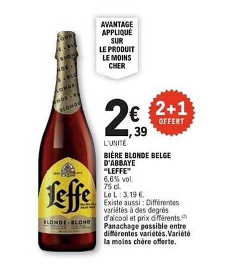 BIERRE BLONDE BELGE D'ABBAYE "LEFFE"