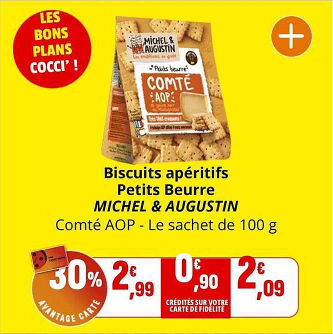 Biscuits apéritifs Petits Beurre MICHEL & AUGUSTIN
