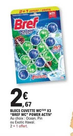 BLOCS CUVETTE WC(3*4) X3 "BREF WC" POWER ACTIV'