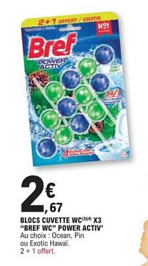 BLOCS CUVETTE WC(3X3) "BREF WC" POWER ACTIV