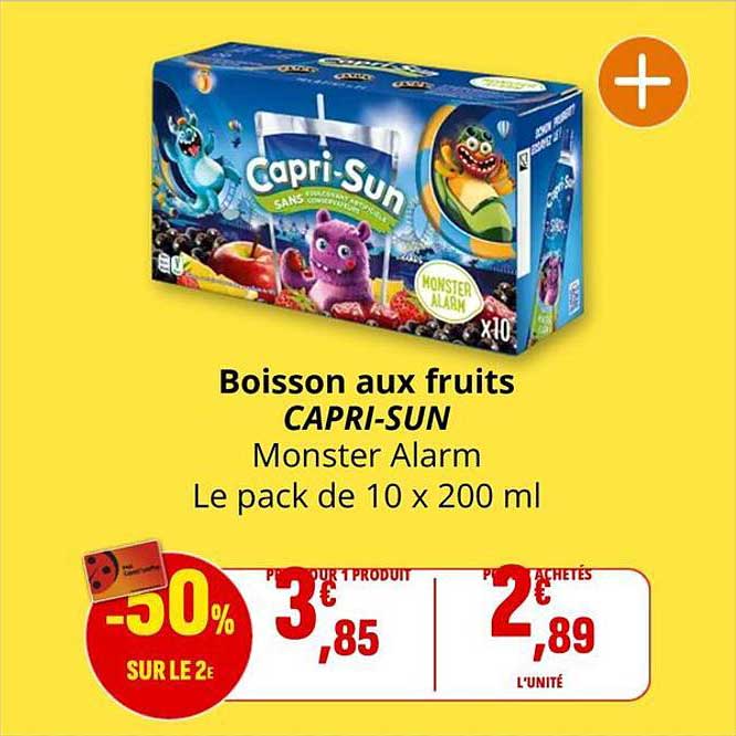 Boisson aux fruits CAPRI-SUN Monster Alarm Le pack de 10 x 200 ml