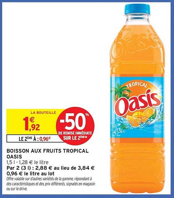 BOISSON AUX FRUITS TROPICAL OASIS