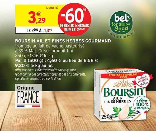 BOURSIN AIL ET FINES HERBES GOURMAND