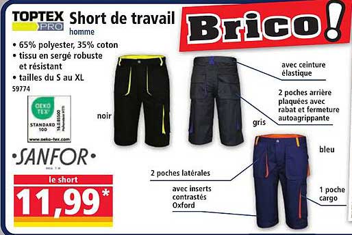 Brico! Short de travail homme