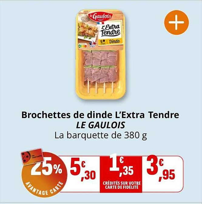 Brochettes de dinde L’Extra Tendre LE GAULOIS