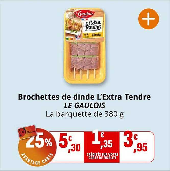 Brochettes de dinde L’Extra Tendre LE GAULOIS
