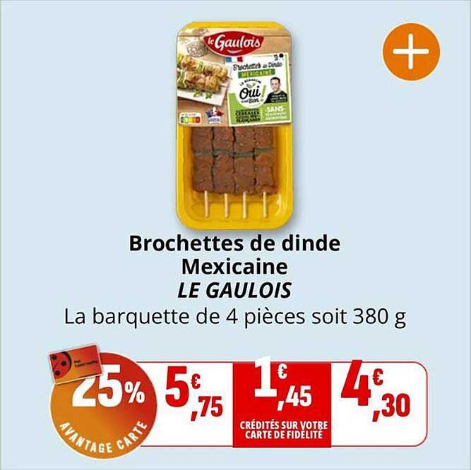 Brochettes de dinde Mexicaine LE GAULOIS