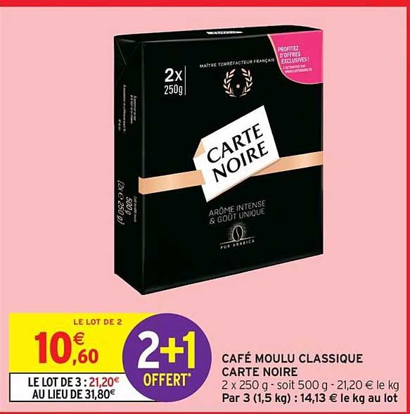 CAFÉ MOULU CLASSIQUE CARTE NOIRE