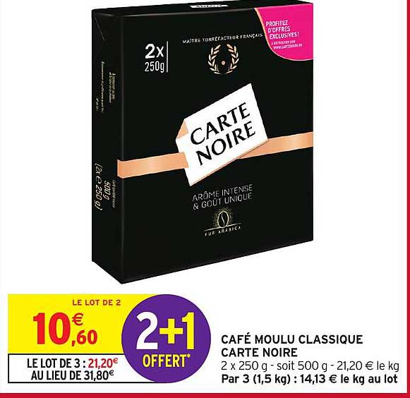 CAFÉ MOULU CLASSIQUE CARTE NOIRE