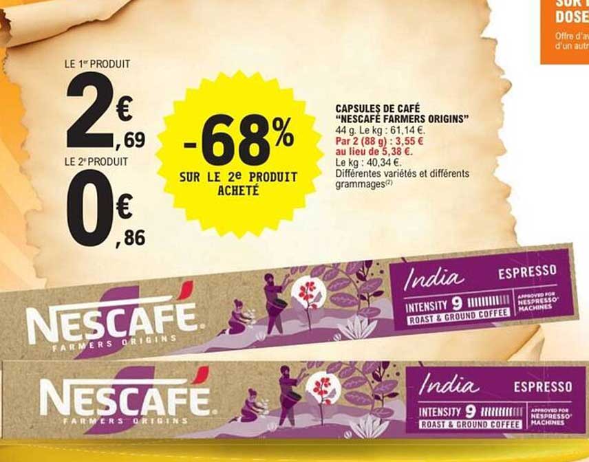 CAPSULES DE CAFÉ "Nescafe Farmers Origins"