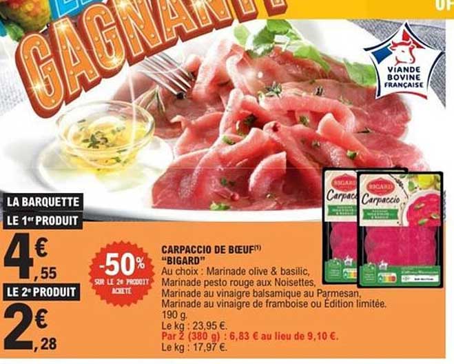 CARPACCIO DE BŒUF BIGARD